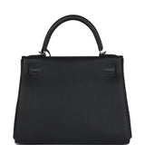 Hermes Kelly Retourne 28 Black Togo Palladium Hardware