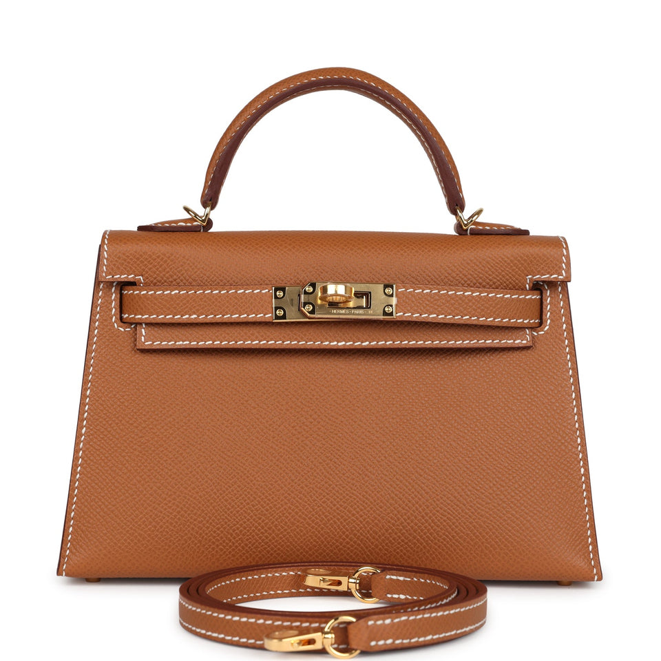 Hermes Kelly Sellier 20 Gold Epsom Gold Hardware