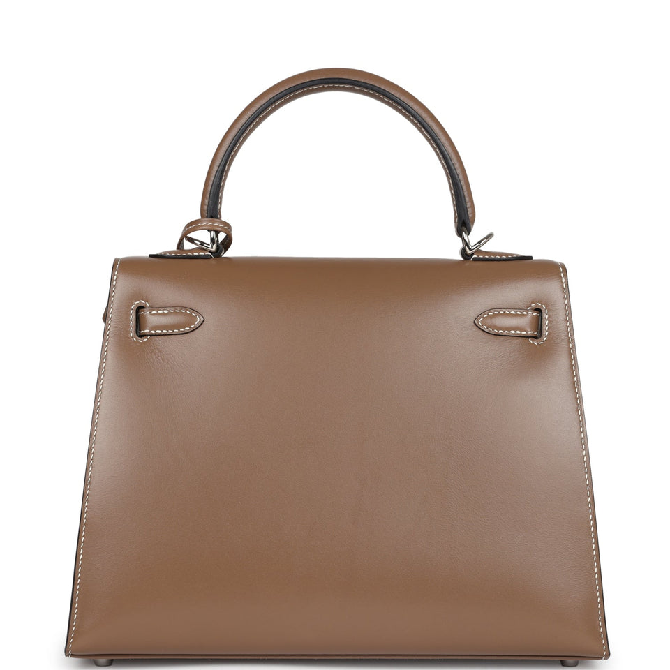 Hermes Kelly Sellier 25 Etoupe Tadelakt Palladium Hardware