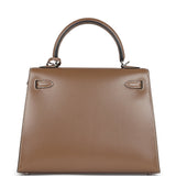 Hermes Kelly Sellier 25 Etoupe Tadelakt Palladium Hardware