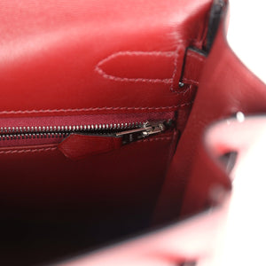 Hermes Kelly Retourne 32 Rouge H Box Palladium Hardware
