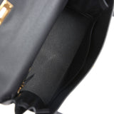 Hermes Kelly Retourne 28 Black Togo Gold Hardware