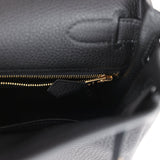Hermes Kelly Retourne 28 Black Togo Gold Hardware