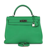 Hermes Kelly Retourne 32 Bambou Togo Palladium Hardware