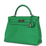 Hermes Kelly Retourne 32 Bambou Togo Palladium Hardware