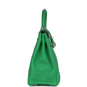 Hermes Kelly Retourne 32 Bambou Togo Palladium Hardware