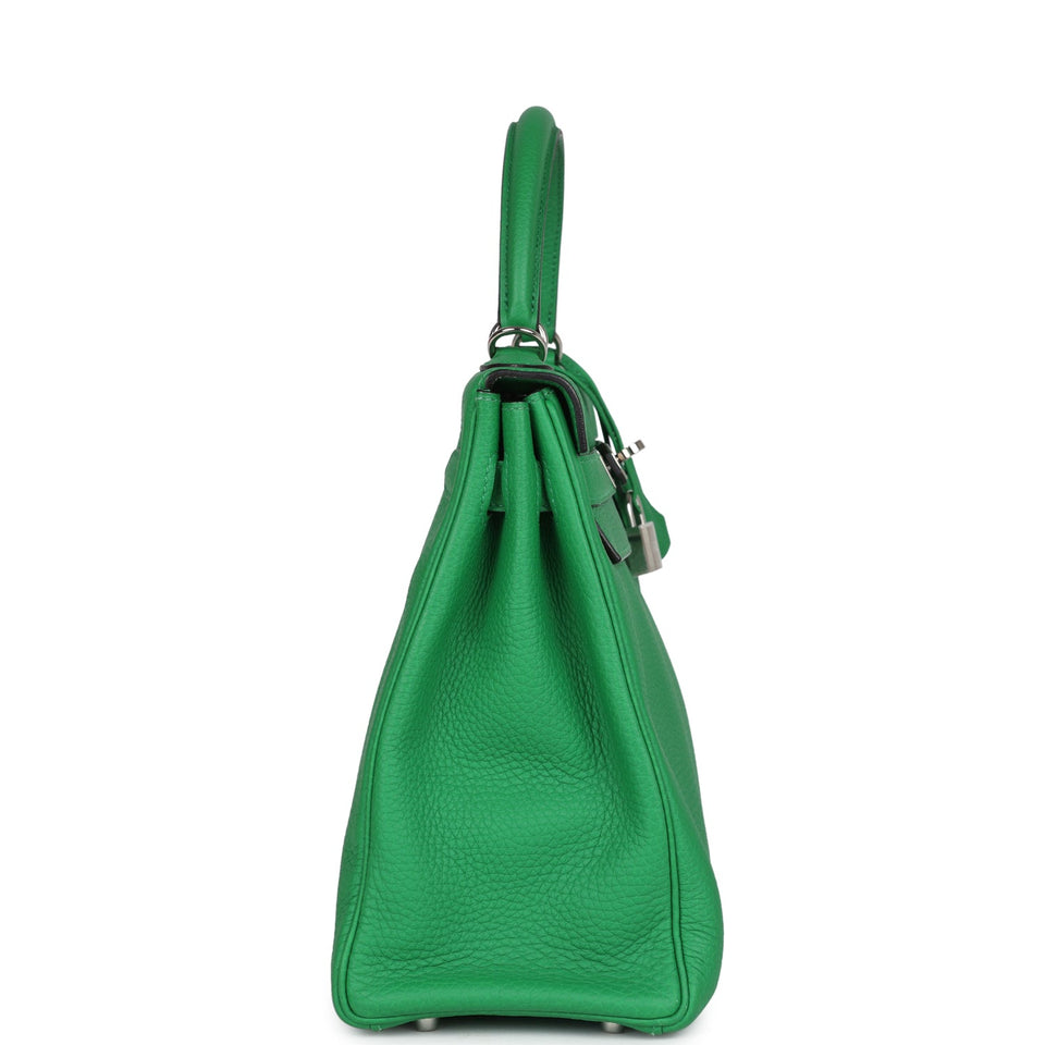 Hermes Kelly Retourne 32 Bambou Togo Palladium Hardware