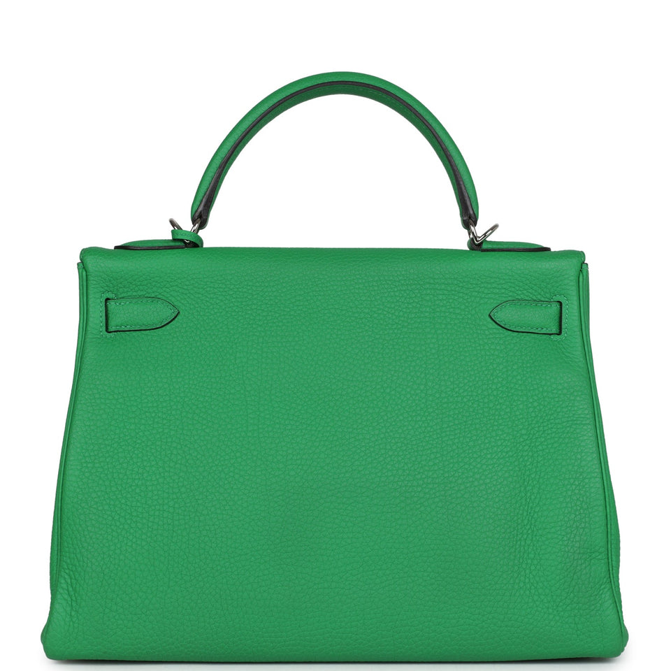 Hermes Kelly Retourne 32 Bambou Togo Palladium Hardware