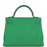 Hermes Kelly Retourne 32 Bambou Togo Palladium Hardware