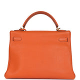 Hermes Kelly Retourne 32 Orange Togo Gold Hardware
