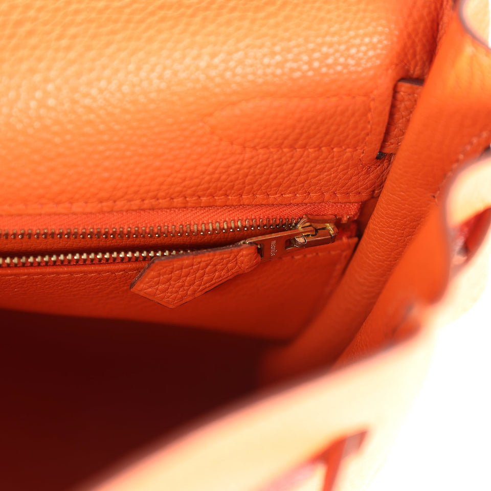 Hermes Kelly Retourne 32 Orange Togo Gold Hardware