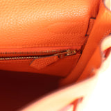 Hermes Kelly Retourne 32 Orange Togo Gold Hardware