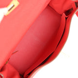 Hermes Kelly Retourne 28 Rose Jaipur Clemence Gold Hardware