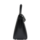 Hermes Kelly Sellier 28 Black Epsom Palladium Hardware