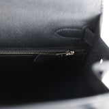 Hermes Kelly Sellier 28 Black Epsom Palladium Hardware