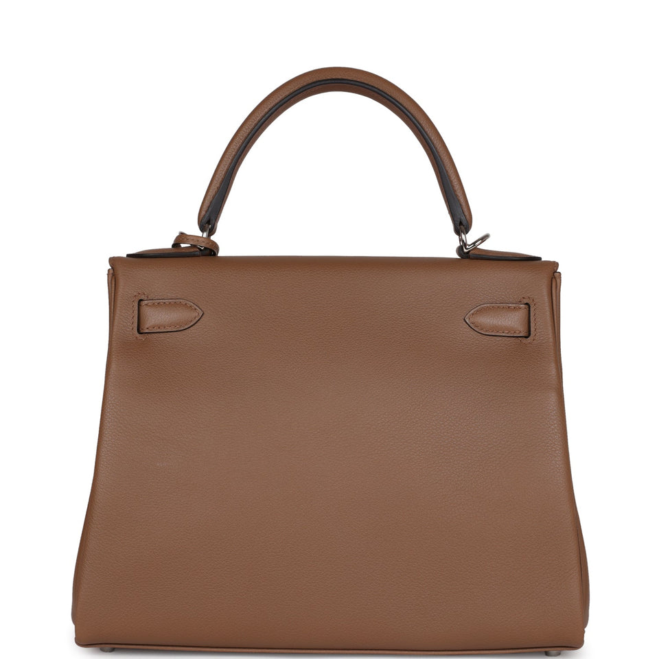 Hermes Kelly Retourne 28 Alezan Evercolor Palladium Hardware