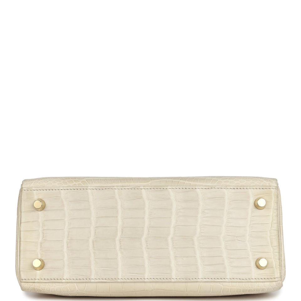 Hermes Kelly Retourne 25 Beton Matte Alligator Gold Hardware