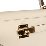 New Hermes Kelly Sellier 28 Nata Epsom Gold Hardware