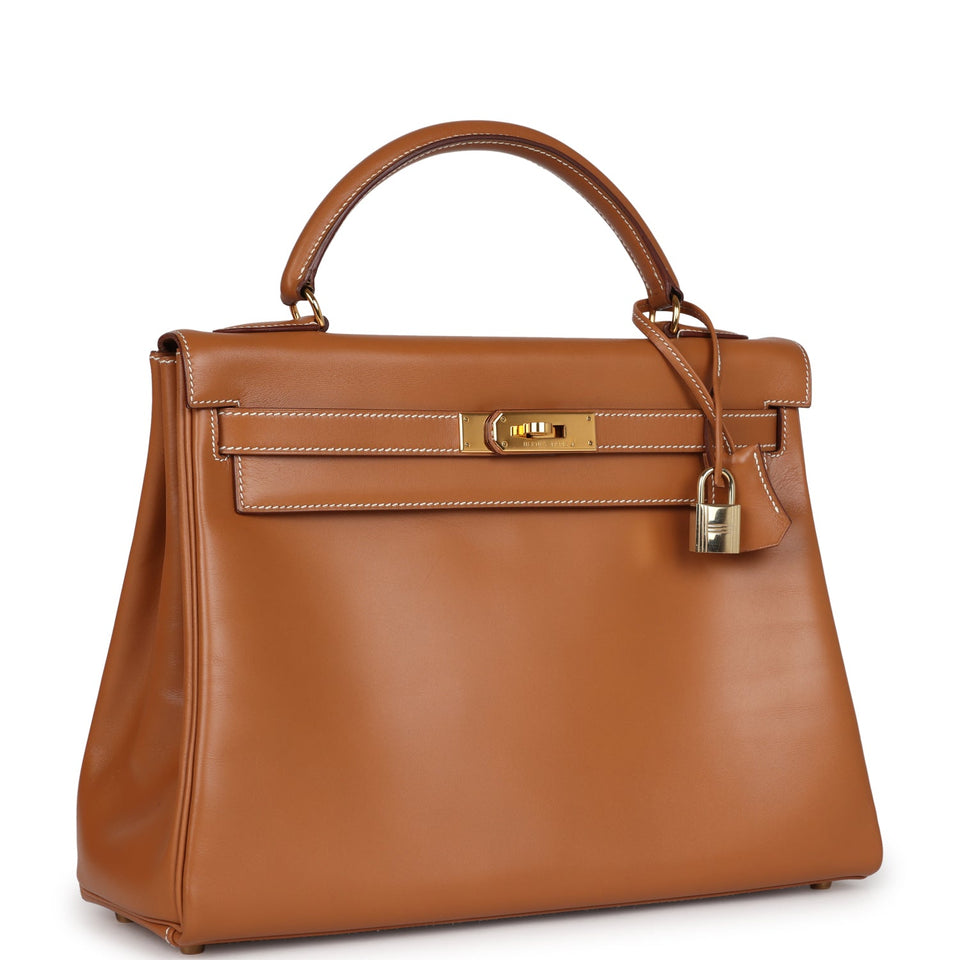 Hermes Kelly Retourne 32 Naturel Sable Chamonix Gold Hardware