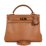 Hermes Kelly Retourne 32 Naturel Sable Chamonix Gold Hardware