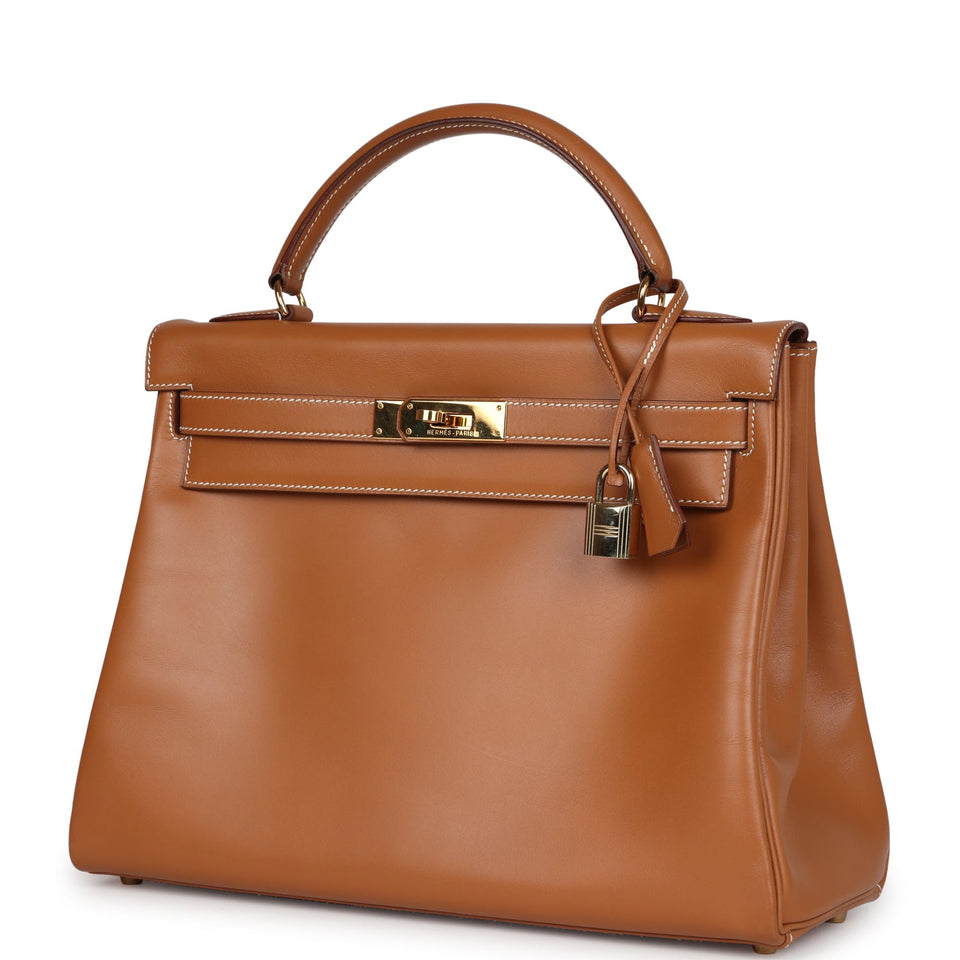 Hermes Kelly Retourne 32 Naturel Sable Chamonix Gold Hardware