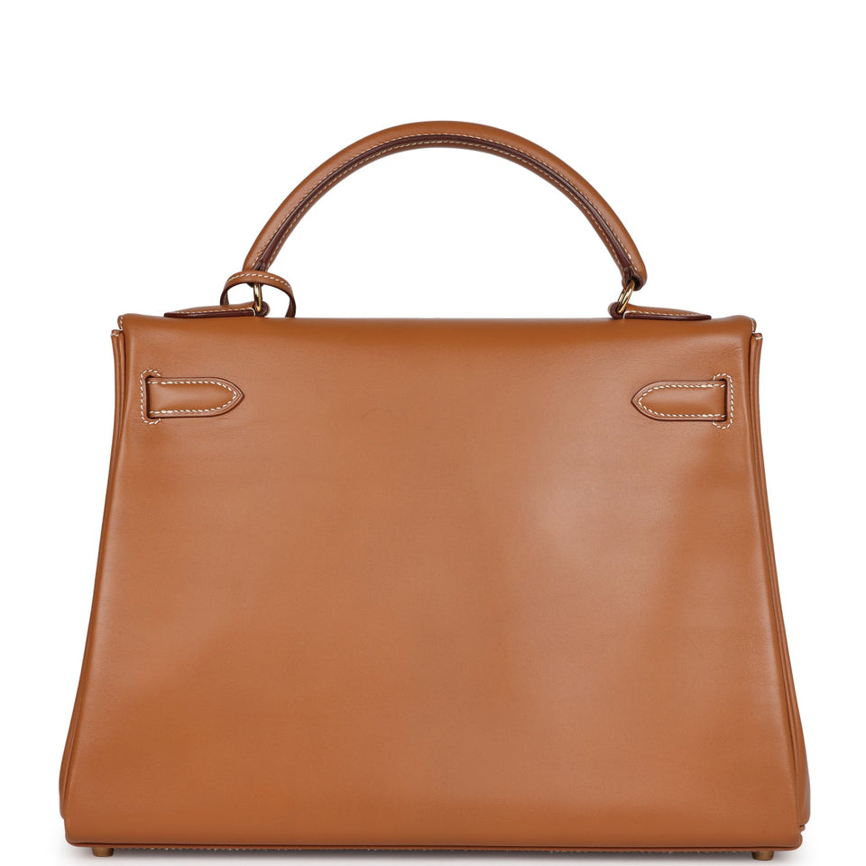 Hermes Kelly Retourne 32 Naturel Sable Chamonix Gold Hardware