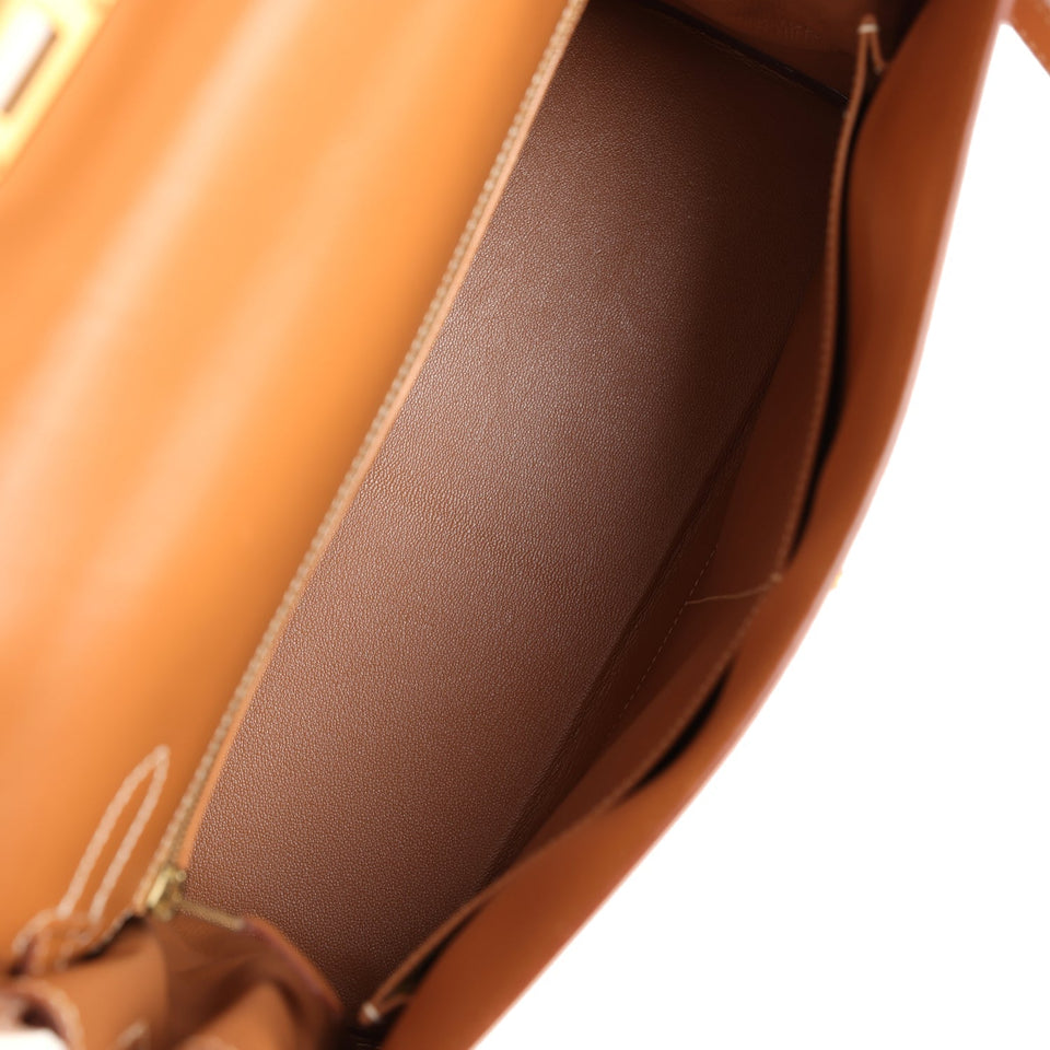 Hermes Kelly Retourne 32 Naturel Sable Chamonix Gold Hardware