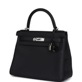 Hermes Kelly Retourne 28 Black Togo Palladium Hardware