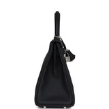 Hermes Kelly Retourne 28 Black Togo Palladium Hardware