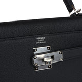 Hermes Kelly Retourne 28 Black Togo Palladium Hardware