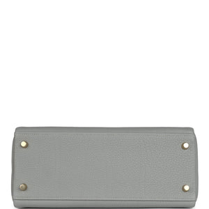 Hermes Kelly Retourne 28 Gris Mouette Togo Gold Hardware