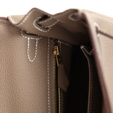 Hermes Kelly Retourne 25 Etoupe Togo Gold Hardware