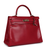 Hermes Ghillies Kelly Retourne 35 Rubis Tadelakt Permabrass Hardware