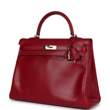 Hermes Ghillies Kelly Retourne 35 Rubis Tadelakt Permabrass Hardware