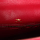 Hermes Ghillies Kelly Retourne 35 Rubis Tadelakt Permabrass Hardware