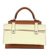 Hermes "Quelle Idolle" Picto Kelly Doll Gold, Bleu Zanzibar, Jaune Milton and Orange Field Epsom/Swift Palladium Hardware