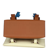 Hermes "Quelle Idolle" Picto Kelly Doll Gold, Bleu Zanzibar, Jaune Milton and Orange Field Epsom/Swift Palladium Hardware