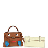 Hermes "Quelle Idolle" Picto Kelly Doll Gold, Bleu Zanzibar, Jaune Milton and Orange Field Epsom/Swift Palladium Hardware