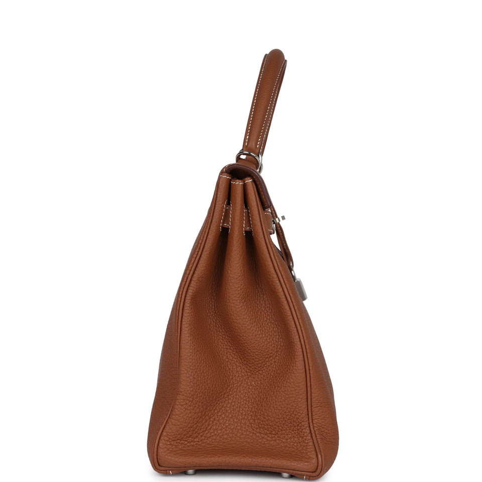 Hermes Kelly Retourne 35 Gold Togo Palladium Hardware