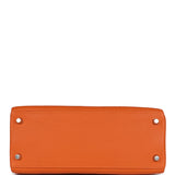 Hermes Special Order (HSS) Kelly Retourne 28 Orange Togo Palladium Hardware
