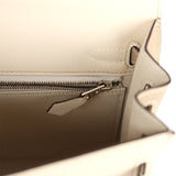 Hermes Special Order (HSS) Kelly Sellier 25 Craie and Trench Epsom Brushed Palladium Hardware