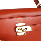 Hermes Kelly Sellier 32 Terre Battue Tadelakt Gold Hardware