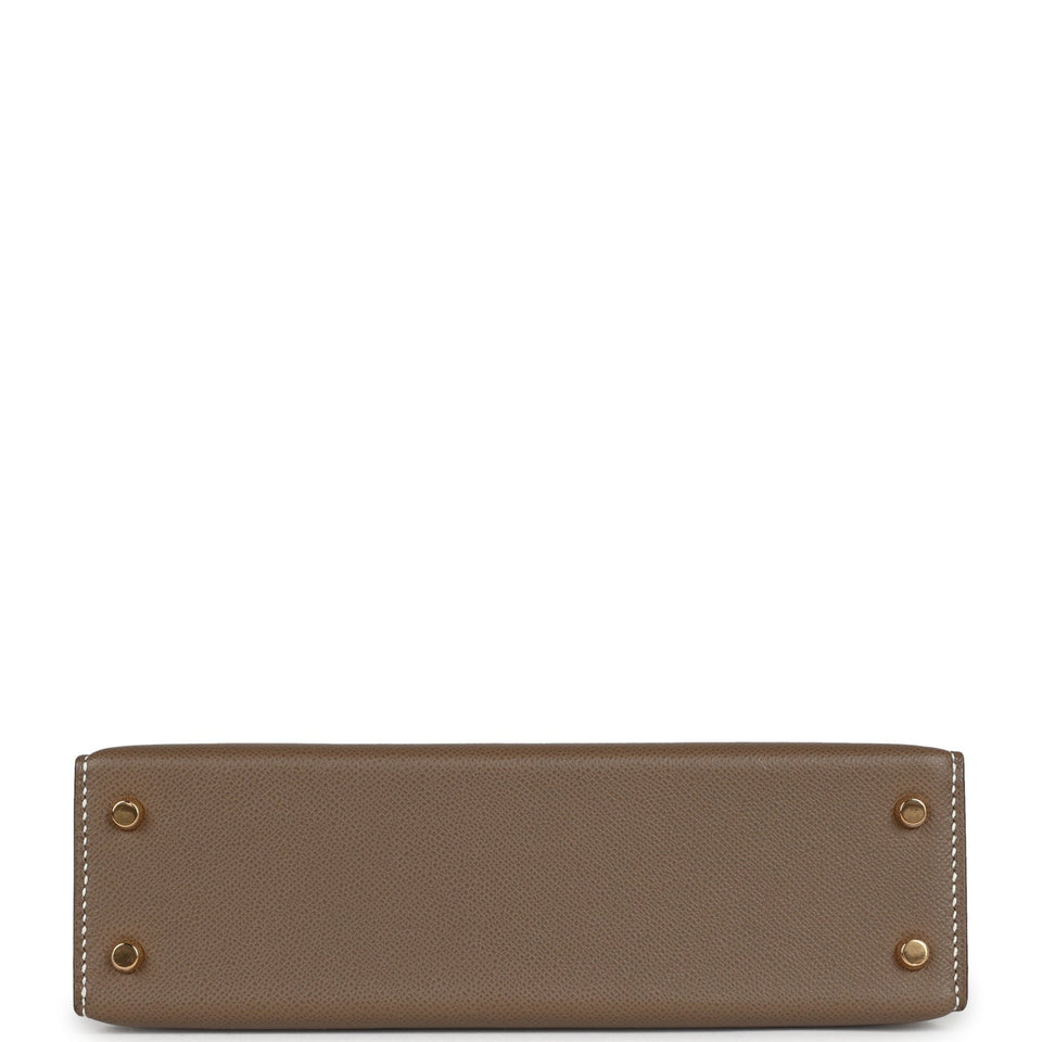 Hermes Kelly Sellier 20 Etoupe Madame Gold Hardware