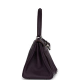 Hermes Fringe Shoulder Kelly 42 JPG Raisin Clemence Palladium Hardware