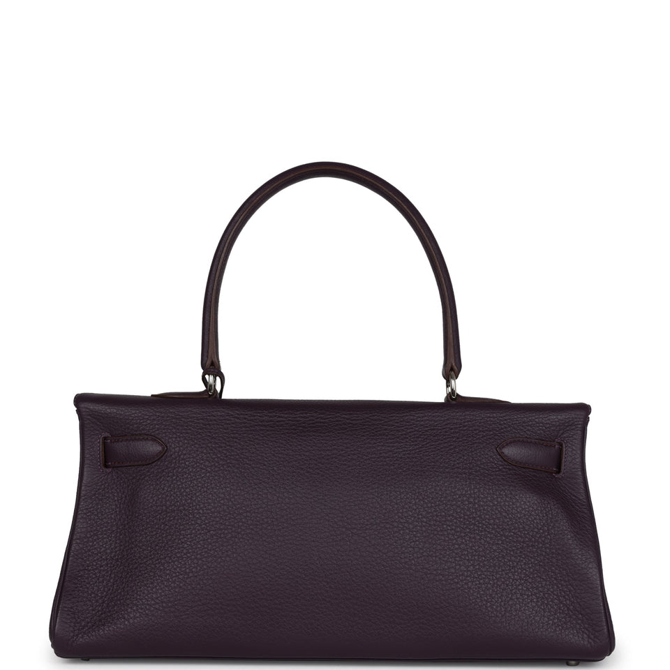 Hermes Fringe Shoulder Kelly 42 JPG Raisin Clemence Palladium Hardware