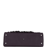 Hermes Fringe Shoulder Kelly 42 JPG Raisin Clemence Palladium Hardware