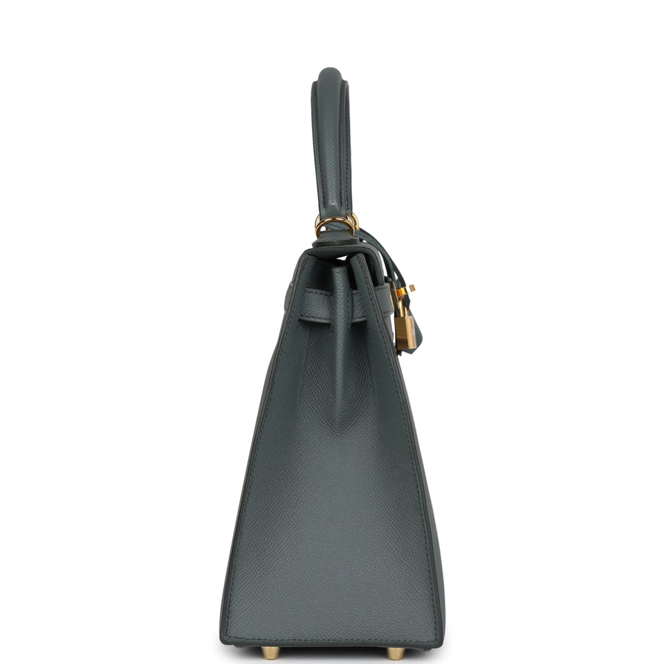 Hermes Kelly Sellier 28 Vert Amande Epsom Gold Hardware