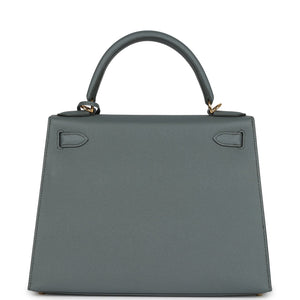 Hermes Kelly Sellier 28 Vert Amande Epsom Gold Hardware