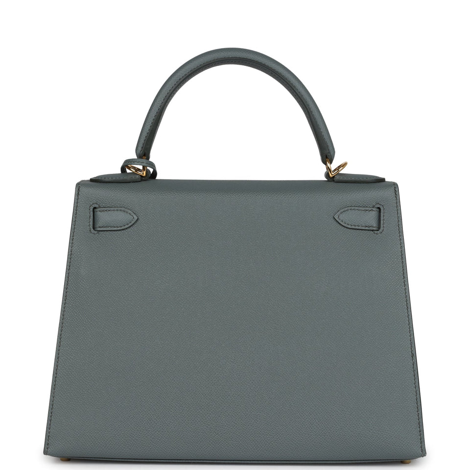 Hermes Kelly Sellier 28 Vert Amande Epsom Gold Hardware