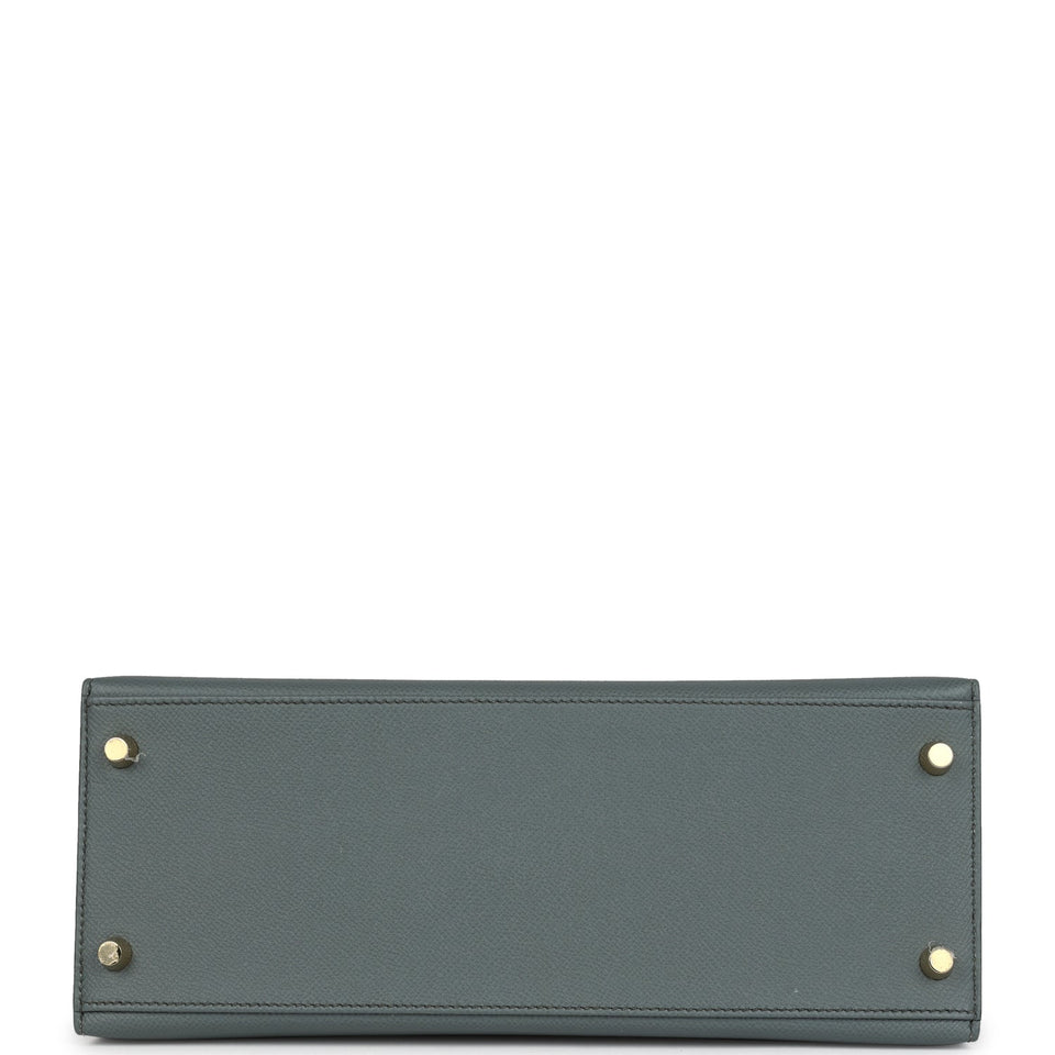 Hermes Kelly Sellier 28 Vert Amande Epsom Gold Hardware